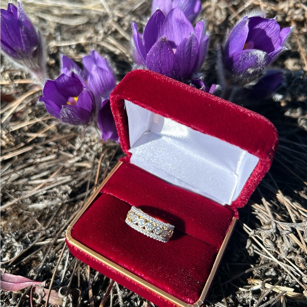 Jeulia 925 Silver Stackable Engagement Promise Ring